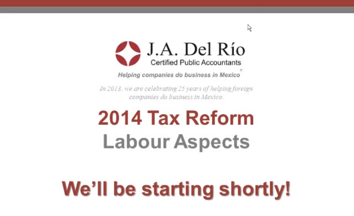 Webcast Aspectos Laborales Reformas Fiscales 2014